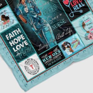 She Is Queen Black Nurse Quilt Blanket - Great Gifts for Family or Home Decoration