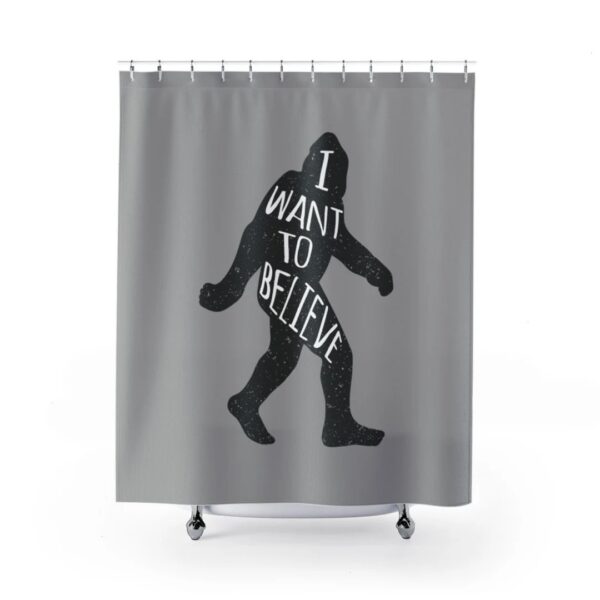 Shower Curtain Bigfoot I Want to Believe