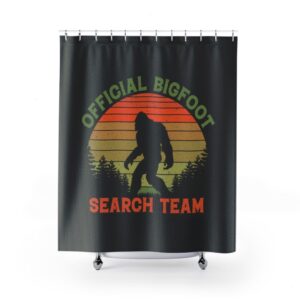 Shower Curtain Bigfoot Search Team for Bathroom Decor, Home Decor