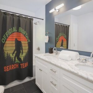 Shower Curtain Bigfoot Search Team for Bathroom Decor, Home Decor