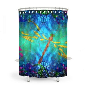 Shower Curtain, Boho Decor, Dragonfly for Bathroom Decor, Home Decor