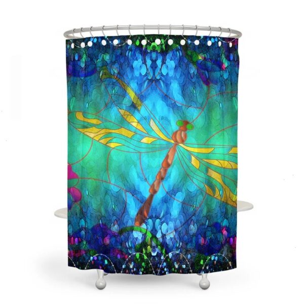 Shower Curtain, Boho Decor, Dragonfly for Bathroom Decor, Home Decor