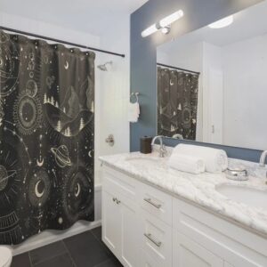 Shower Curtain Celestial Moon Space Cosmos