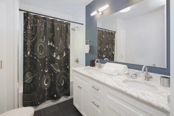 Shower Curtain Celestial Moon Space Cosmos