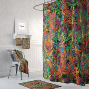 Shower Curtain, Dragon Claw Abstract for Bathroom Decor, Home Decor