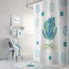 Shower Curtain, Mid Century Modern Cat for Bathroom Decor, Home Decor
