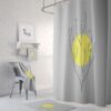 Shower Curtain Mid Century Modern Sun for Bathroom Decor, Home Decor