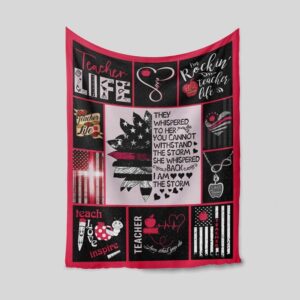 Teacher Life Quilt Blanket - Happy Teacher Day Gift, Lover, Happy Retired, Christmas Gift or Perfect for Bedroom Decor