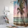 Tropical Beach Shower Curtain for Bathroom Decor, Home Decor