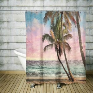 Tropical Beach Shower Curtain for Bathroom Decor, Home Decor