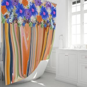Tuscan Floral Shower Curtain for Bathroom Decor, Home Decor