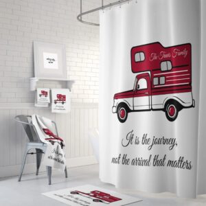 Vintage Camper Personalized Shower Curtain