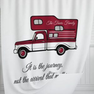 Vintage Camper Personalized Shower Curtain