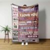 Vintage Personalized Quilt Blanket For Daughter - Great for Home Decoration