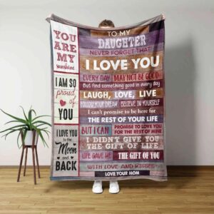 Vintage Personalized Quilt Blanket For Daughter - Great for Home Decoration