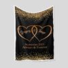 Wedding Anniversary Blanket - Personalized Name Love Blanket