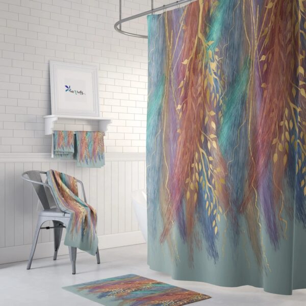 Wispy Boho Shower Curtain or Bathroom Set