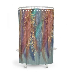 Wispy Boho Shower Curtain or Bathroom Set