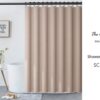 Worm Color Linen-Textured Thick Shower Curtain, Extra Heavy Curtain Waterproof, Small Grommets Curtains.